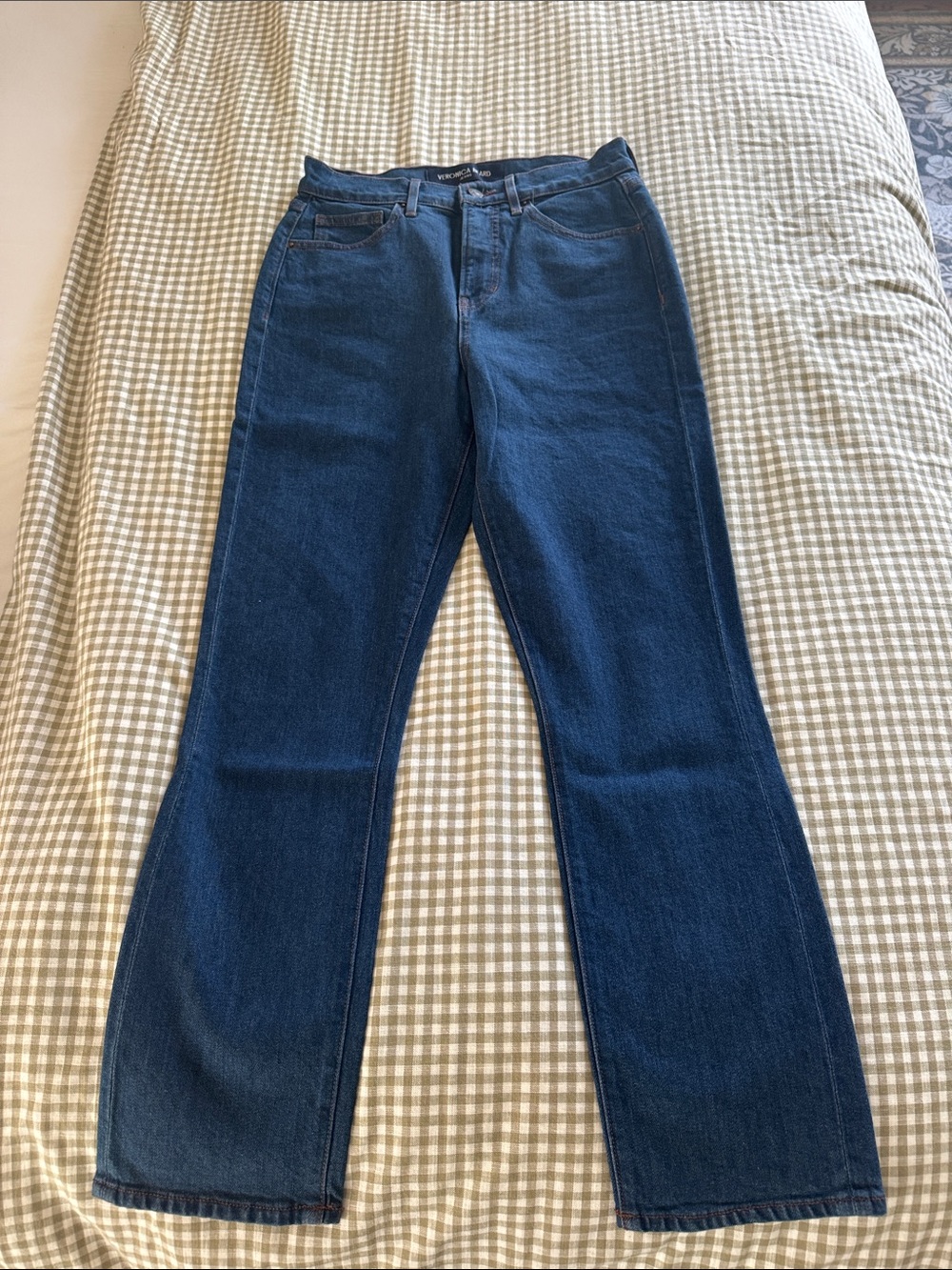 Veronica Beard Dark Blue Straight-Leg Jeans